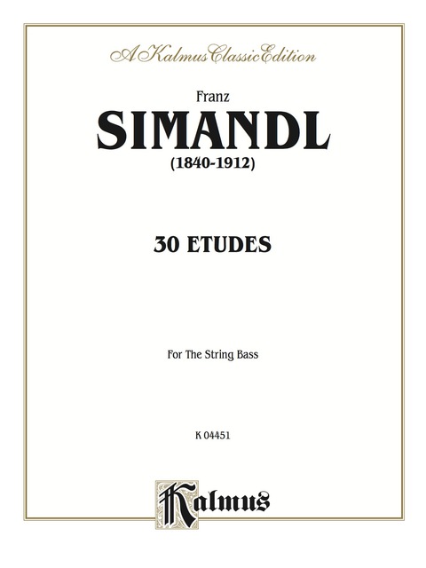 Cover image for book Thirty Etudes for String Bass