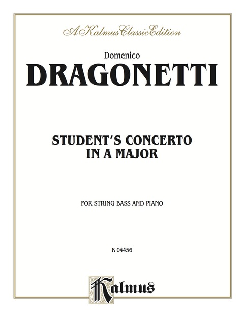 Cover image for book Student's Concerto in A Major: For String Bass and Piano