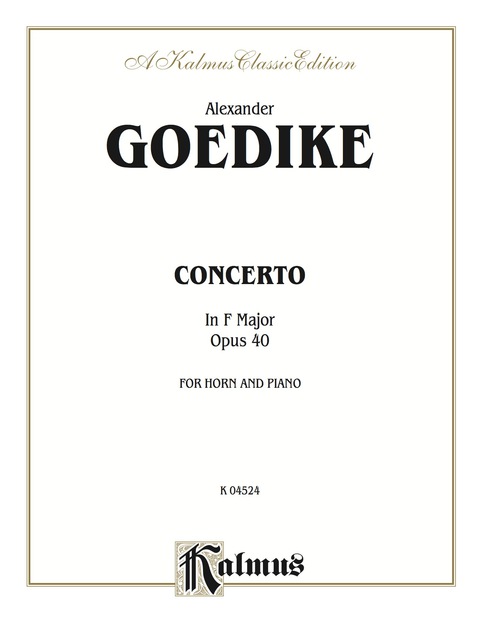Cover image for book Concerto for Horn and Orchestra: For French Horn Solo