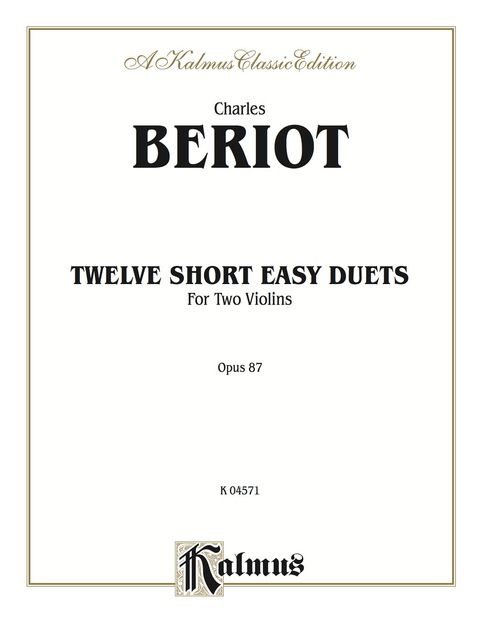 Cover image for book Twelve Short Easy Duets, Opus 87: For Two Violins