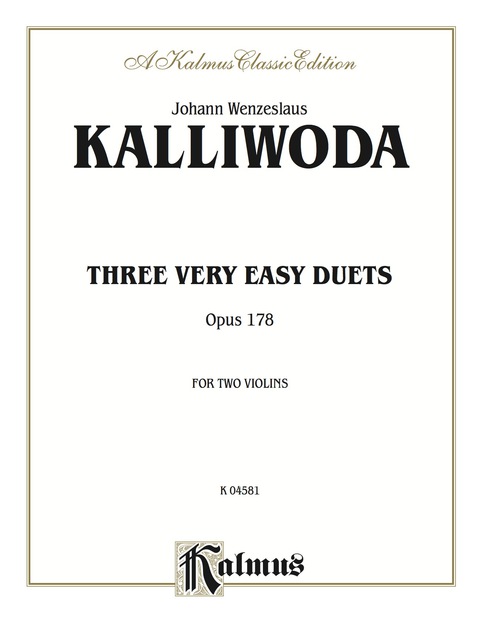 Cover image for book Three Very Easy Duets, Opus 1: For Two Violins