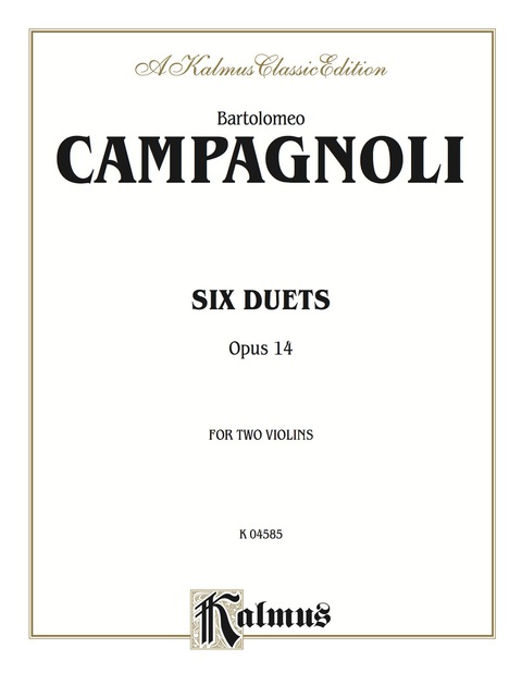 Cover image for book Six Duets, Opus 14: For Two Violins