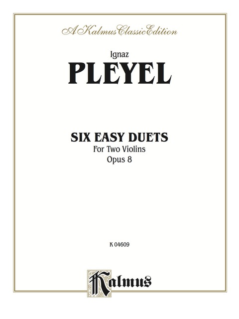 Cover image for book Six Easy Duets, Opus 8: For Two Violins