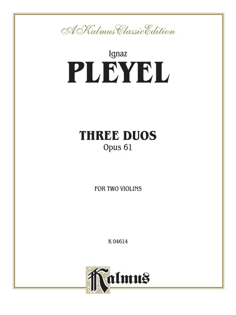 Cover image for book Three Duos, Opus 61: For Two Violins