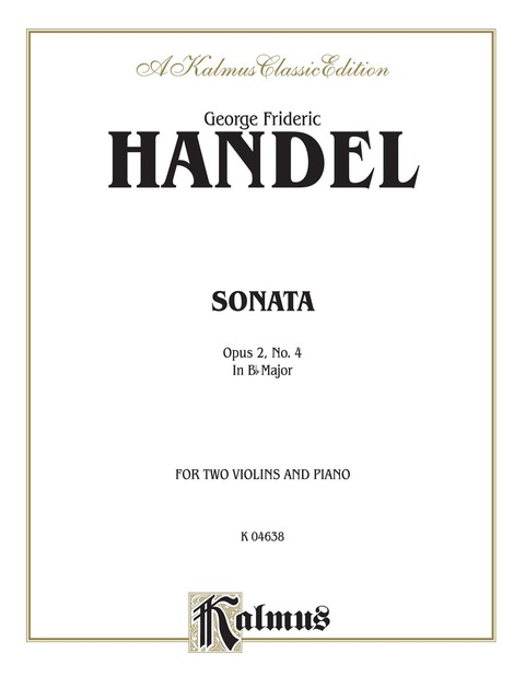 Cover image for book Sonata in B-flat Major, Opus 2, No. 11: For Two Violins and Piano