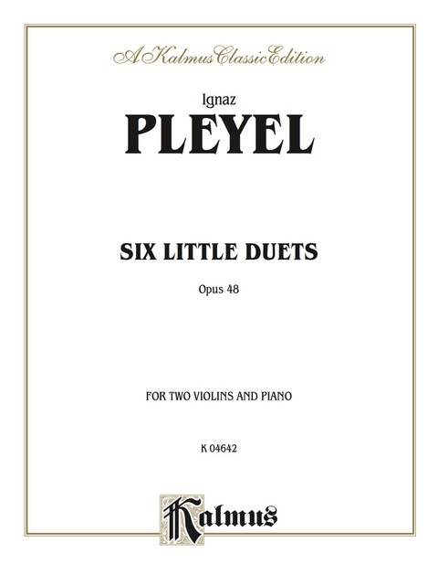 Cover image for book Six Little Duets, Opus 48: For Two Violins and Piano
