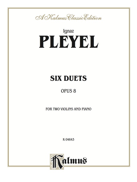 Cover image for book Duets, Opus 8: For Two Violins and Piano