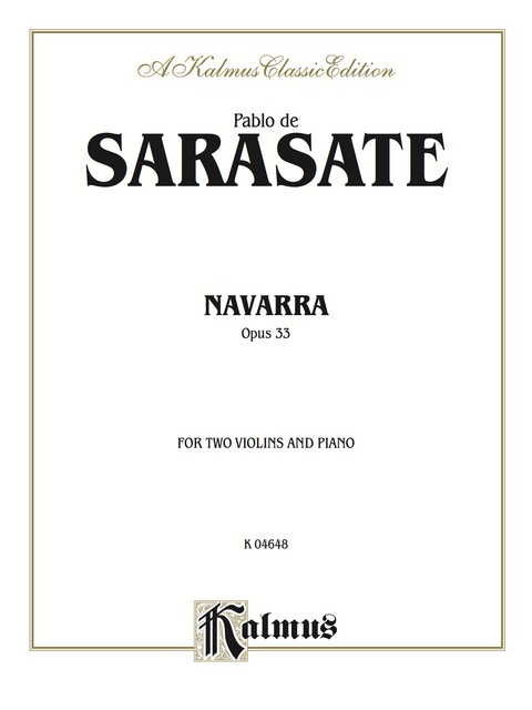 Cover image for book Navarra, Opus 33: For Two Violins and Piano