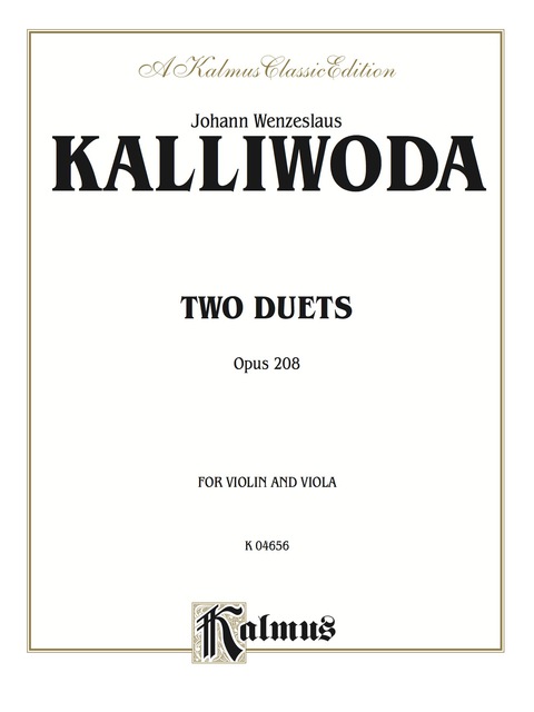 Cover image for book Two Duets, Opus 208: For Violin and Viola