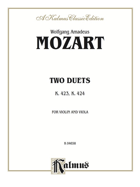 Cover image for book Two Duets, K. 423, K. 424: For Violin and Viola