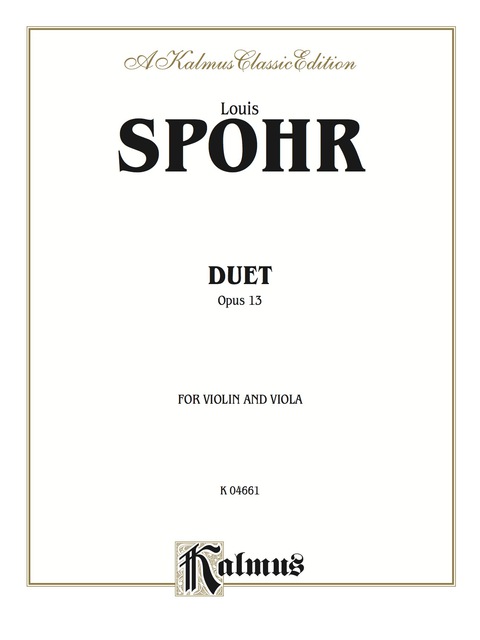 Cover image for book Duet, Opus 13 : For Violin and Viola