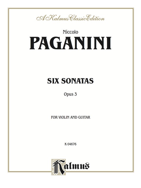 Cover image for book Six Sonatas for Violin and Guitar, Opus 3: Classical Guitar Ensemble