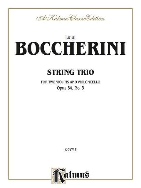 Cover image for book String Trio, Opus 54, No. 3: For Violin, Viola and Cello