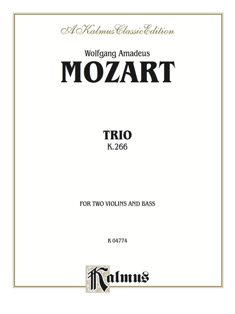 Cover image for book Trio, K. 266: For Two Violins and Bass (or Cello)
