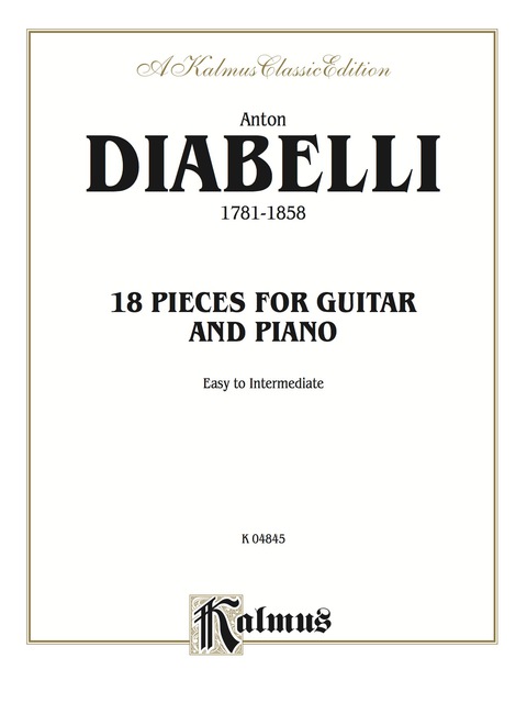 Cover image for book 18 Pieces for Guitar and Piano (Easy to Intermediate)