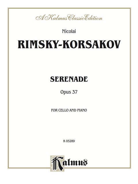 Cover image for book Serenade, Opus 37: For Cello and Piano