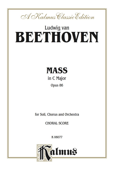 Cover image for book Mass in C, Op. 86: SATB with SATB Soli Choral Worship Cantata