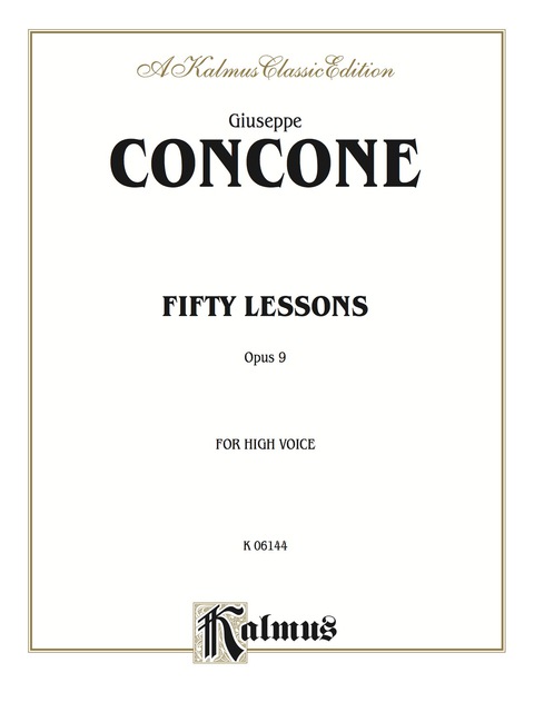 Cover image for book Fifty Lessons, Opus 9: For High Voice and Piano