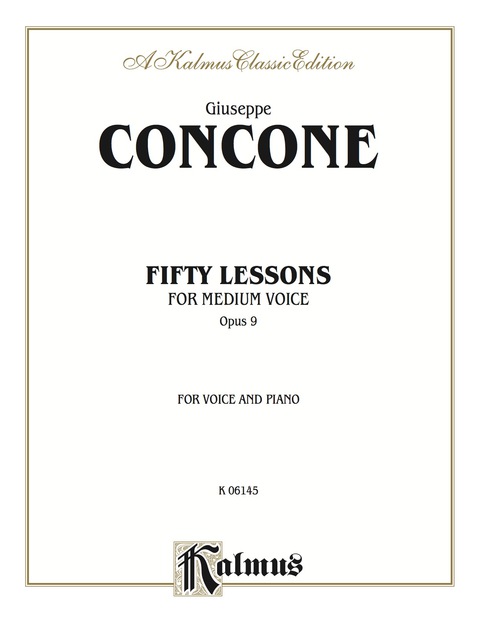 Cover image for book Fifty Lessons, Opus 9: For Medium Voice and Piano
