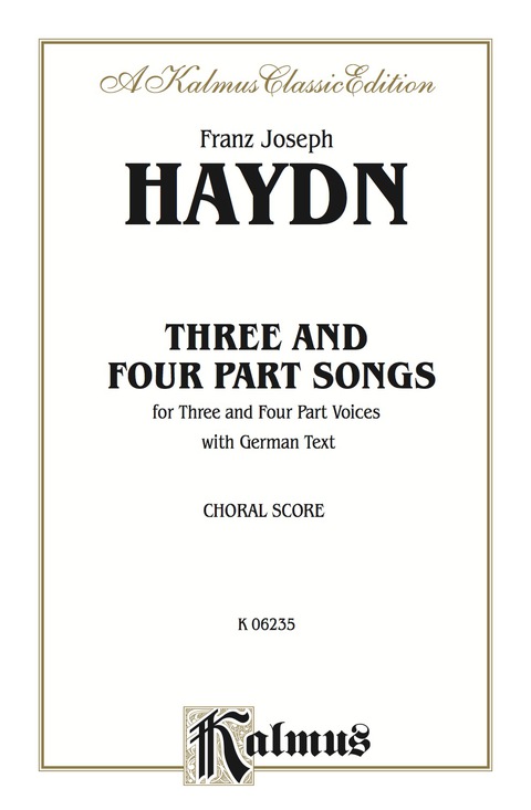 Cover image for book Three and Four Part Songs: For Three and Four Part Mixed Voices with German Text (Choral Score)