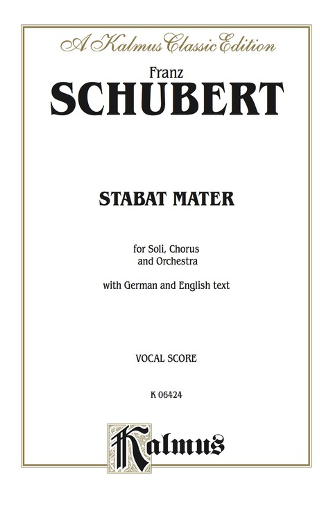 Cover image for book Stabat Mater (Klopstock): For STB Solo, SATB divisi Chorus/Choir and Orchestra with German and English Text (Choral Score)