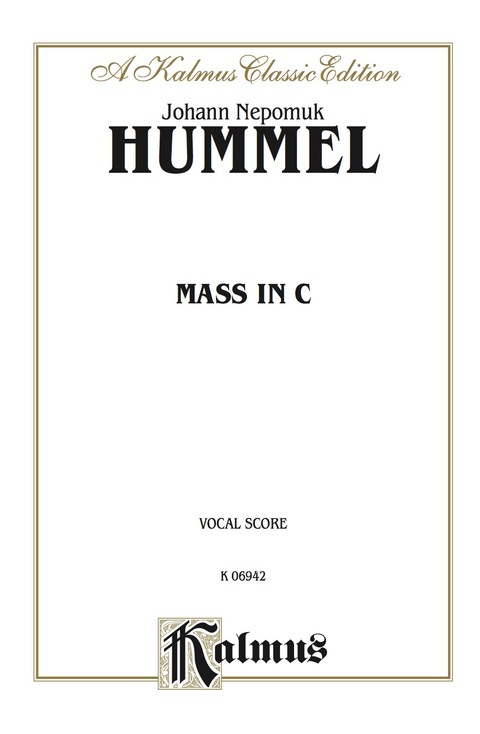 Cover image for book Mass in C: For SATB Solo, SATB Chorus/Choir with Latin Text (Vocal Score)