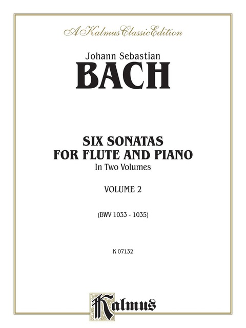 Cover image for book Six Sonatas, Volume II (BWV 1033-1035): For Flute
