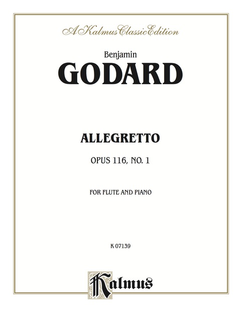 Cover image for book Allegretto for Flute and Piano, Opus 116: For Flute Solo