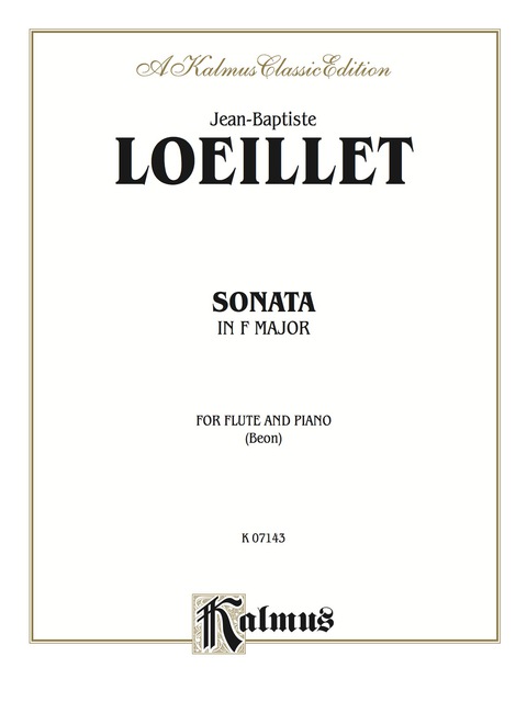 Cover image for book Sonata in F Major: For Flute Solo