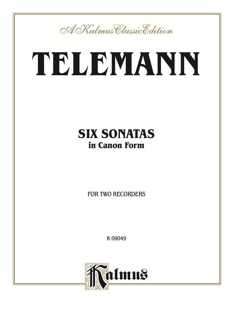 Cover image for book Six Sonatas in Canon Form: For Two Recorders