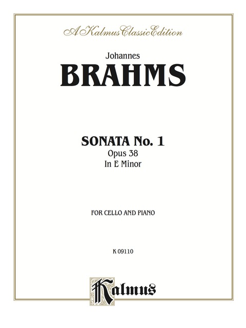 Cover image for book Sonata No. 1 in E Minor, Opus 38: For Cello and Piano