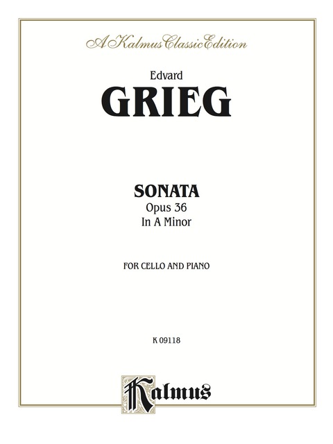 Cover image for book Cello Sonata in A Minor, Opus 36: For Cello and Piano