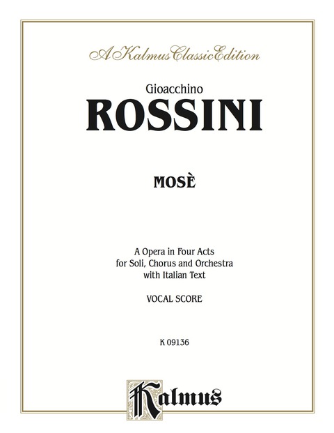 Cover image for book Mose: Opera Vocal Score