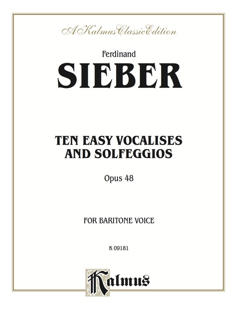 Cover image for book Ten Easy Vocalises and Solfeggios (Opus 48): For Baritone Voice
