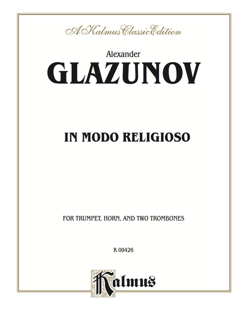 Cover image for book In Modo Religioso, Opus 38: Brass Ensemble - Quartet