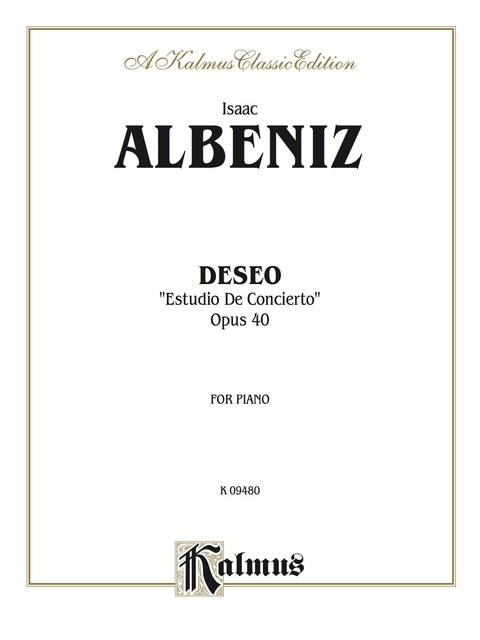 Cover image for book Deseo (Estudio de Concierto): For Intermediate to Advanced Piano Solo