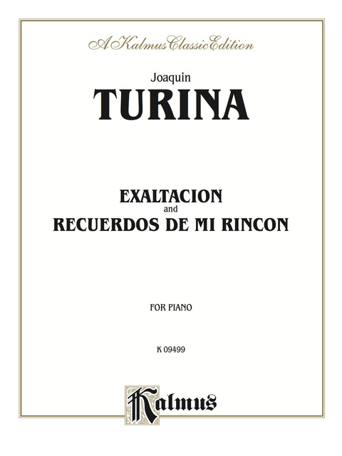 Cover image for book Exaltacion & Recuerdos de mi rincon: For Piano