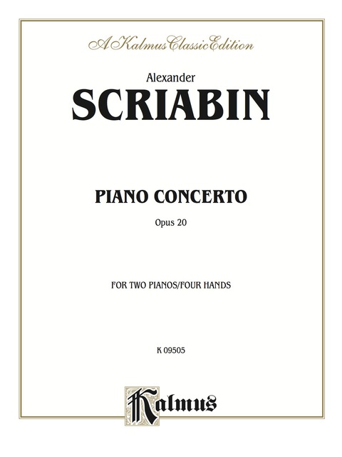Cover image for book Piano Concerto, Opus 20: Piano Duo/Duet (2 Pianos, 4 Hands)