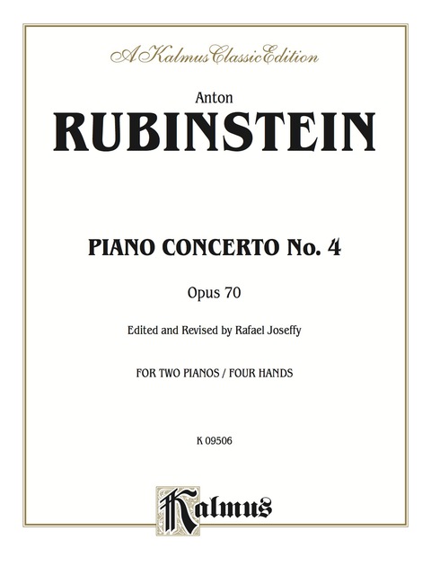 Cover image for book Piano Concerto No. 4, Opus 70: Piano Duo/Duet (2 Pianos, 4 Hands)