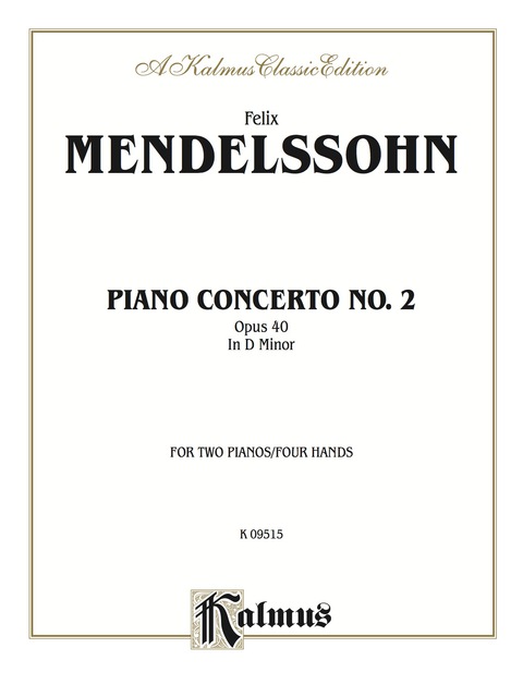 Cover image for book Piano Concerto No. 2 in D Minor, Opus 40: Piano Duo/Duet (2 Pianos, 4 Hands)