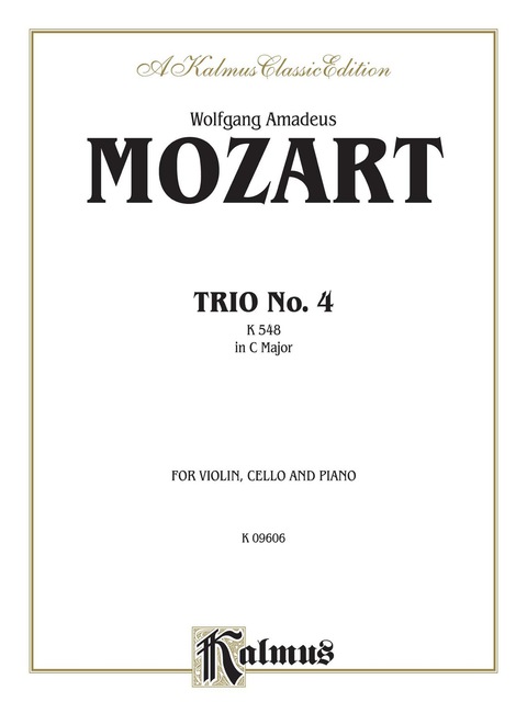Cover image for book Trio No. 4 in C Major, K. 548: For Violin, Cello and Piano