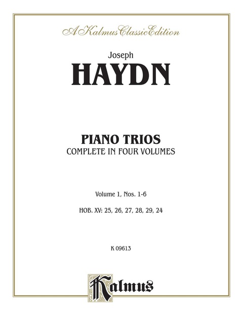 Cover image for book Trios for Violin, Cello and Piano, Volume I (Nos. 1-6, HOB. XV: 25, 26, 27, 28, 29, 24)