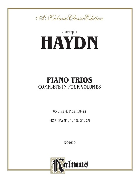 Cover image for book Trios for Violin, Cello and Piano, Volume IV (Nos. 18-22, HOB. XV: 31, 1, 10, 21, 23)