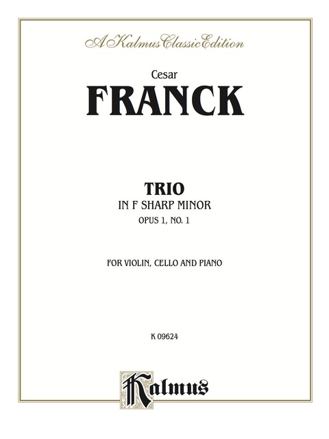 Cover image for book Trio in F-Sharp Minor (Opus 1, No. 1): For Violin, Cello and Piano