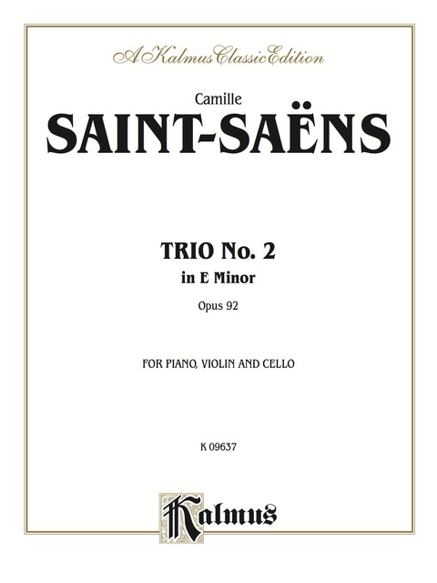 Cover image for book Trio No. 2, Opus 92 : For Violin, Viola and Cello
