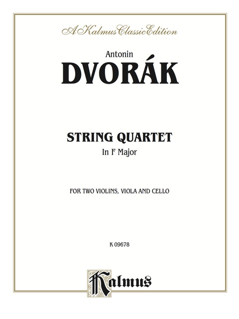 Cover image for book Quartet in F Minor, Opus 9: For Two Violins, Viola and Cello