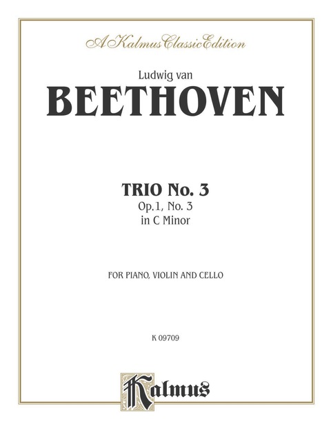 Cover image for book Piano Trio No. 3 in C Minor, Opus 1, No. 3: For Piano, Violin and Cello