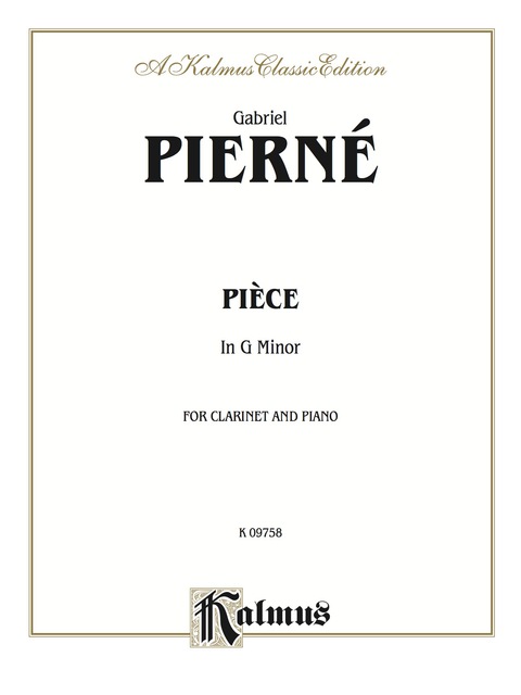 Cover image for book Piece in G Minor: For B-flat Clarinet Solo
