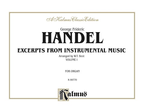 Cover image for book Excerpts from Instrumental Music, Volume I: For Organ