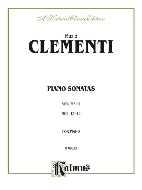 Cover image for book Piano Sonatas, Volume III (Nos. 13-18)